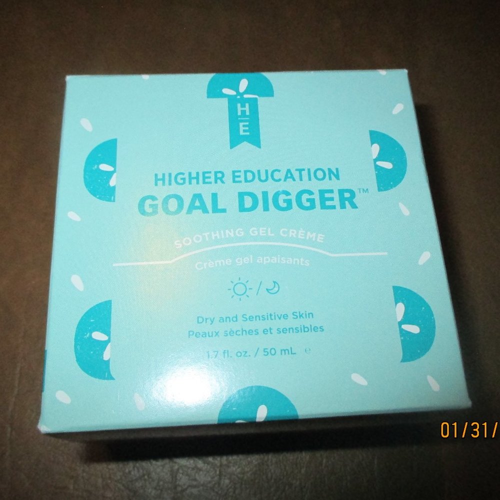 Higher Education Skincare Goal Digger SOOTHING GEL Creme DRY & SENSITIVE 1.7 oz